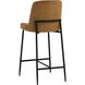Zeke 37.75 inch Black / Bergen Marmalade Counter Stool